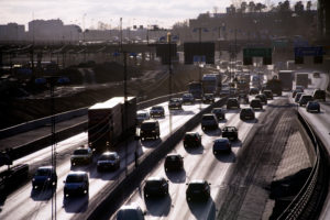 Busy road with traffic