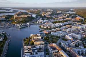 Air photo of Hammarby sjöstad
