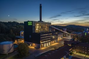Mölndal energi power plant in the evening