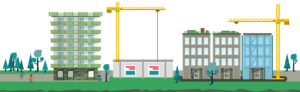 Illustration of city construction