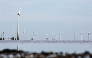 Wind power plants on water