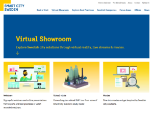 Virtual showroom at smartcitysweden.com