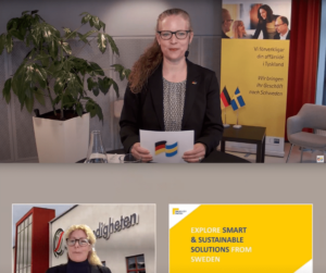 Moderator Ninni Löwgren-Tischer and Annika Nilsson from the digital Hannover fair